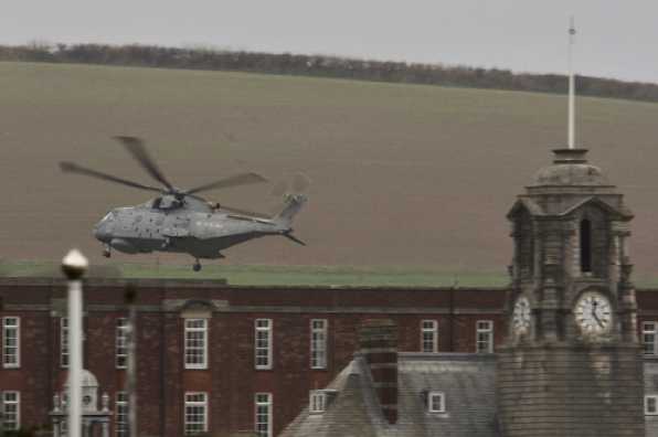 21 February 2020 - 12-20-11 
Unusual pass over the rear of BRNC for Royal Navy Merlin helicopter  ZH842